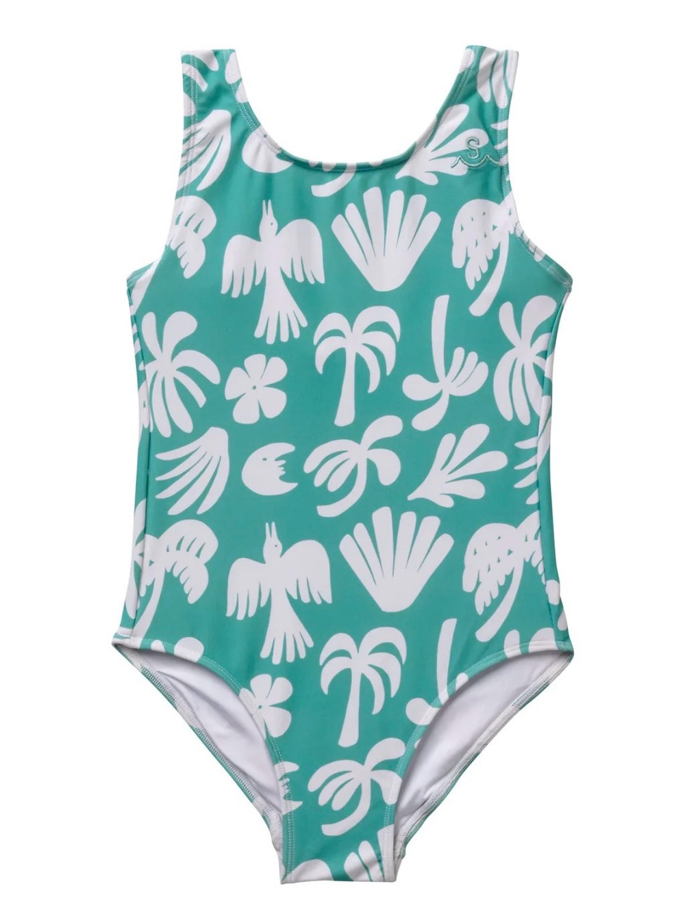 Seaesta Surf x Ty Williams Cloud Aqua Blue One Piece Swimsuit Girls Size 6-7